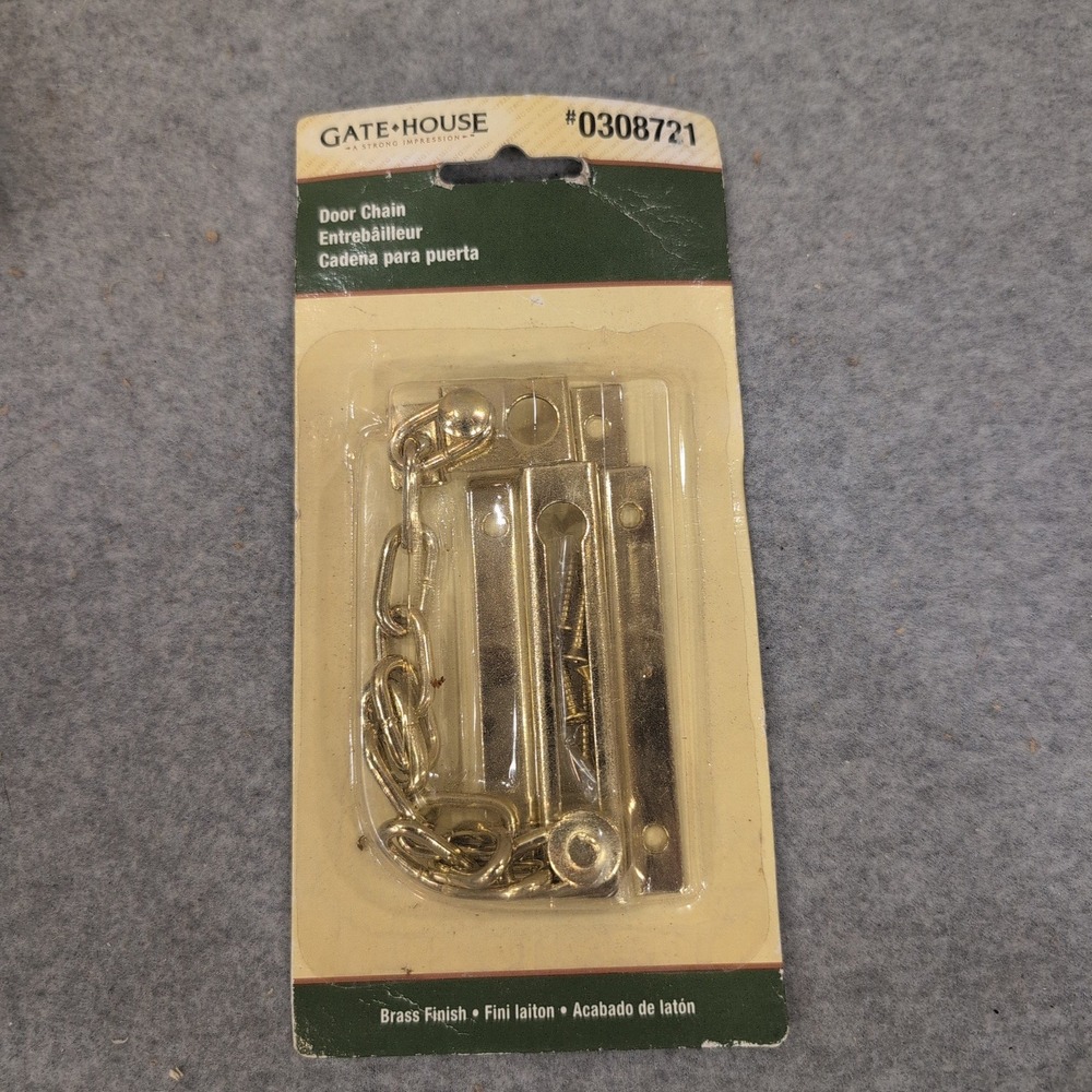 Gatehouse Door Chain Security Latch Brass Finish Model 0308721 New